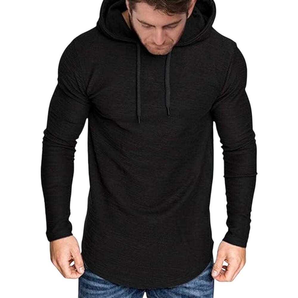 Mens Casual Long Sleeve‎ Hoodie Lightweight Pullover Hooded Sweatshirt NWT